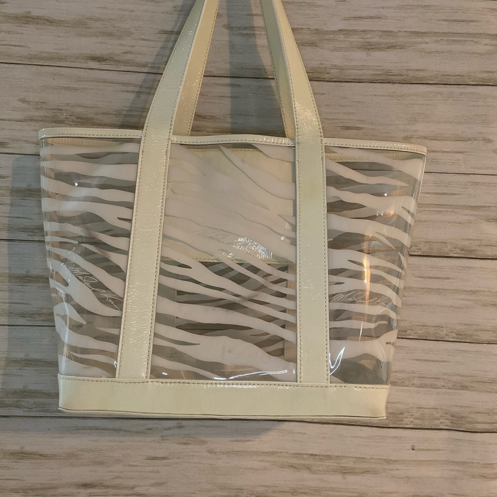 Micheal Kors• Clear and White Zebra print tote - Picture 4 of 13